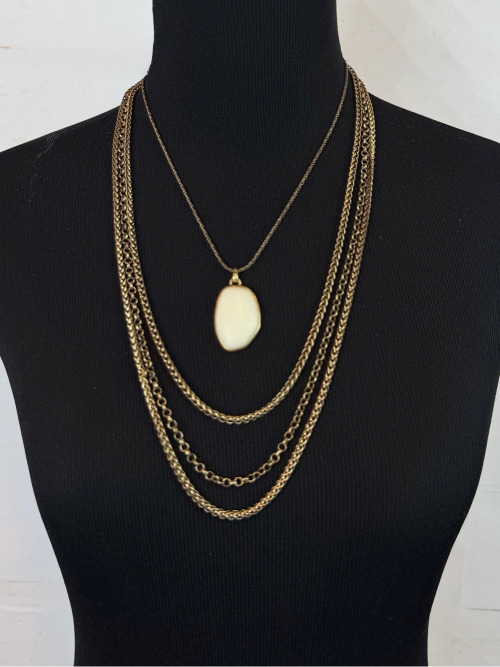 Lucky Brand | Brass Multi Layered Pendant Necklace